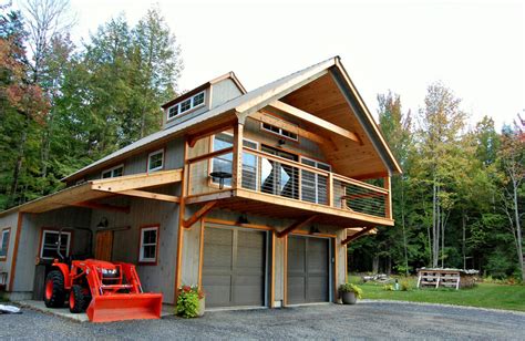 shiplap carriage house with metal roof|mountain carriage house with unfinished storage.